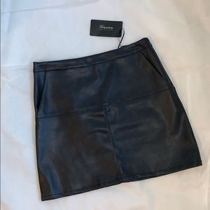 Faux Leather Skirt